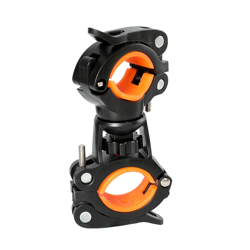 360 Degree Rotation Flashlight Holder Torch Clip Mount Bicycle Front Light Bracket Bicycle Accessories Bicycle Light Holder