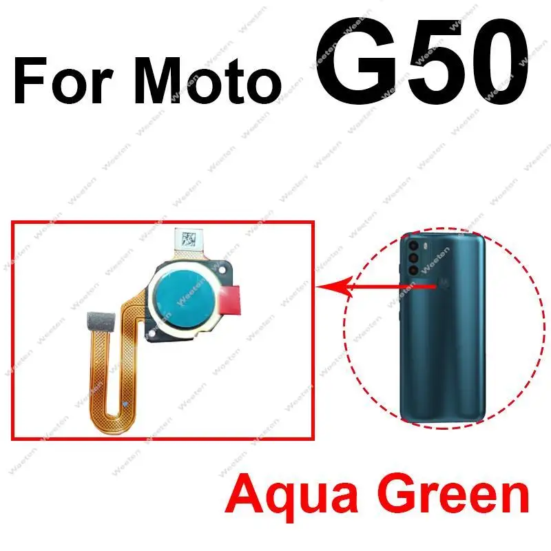 FingerPrint Sensor Flex Cable For Motorola Moto G10 G20 G30 G50 G60 G60S G50 5G Home Button Touch ID Ribbon Replacement Parts