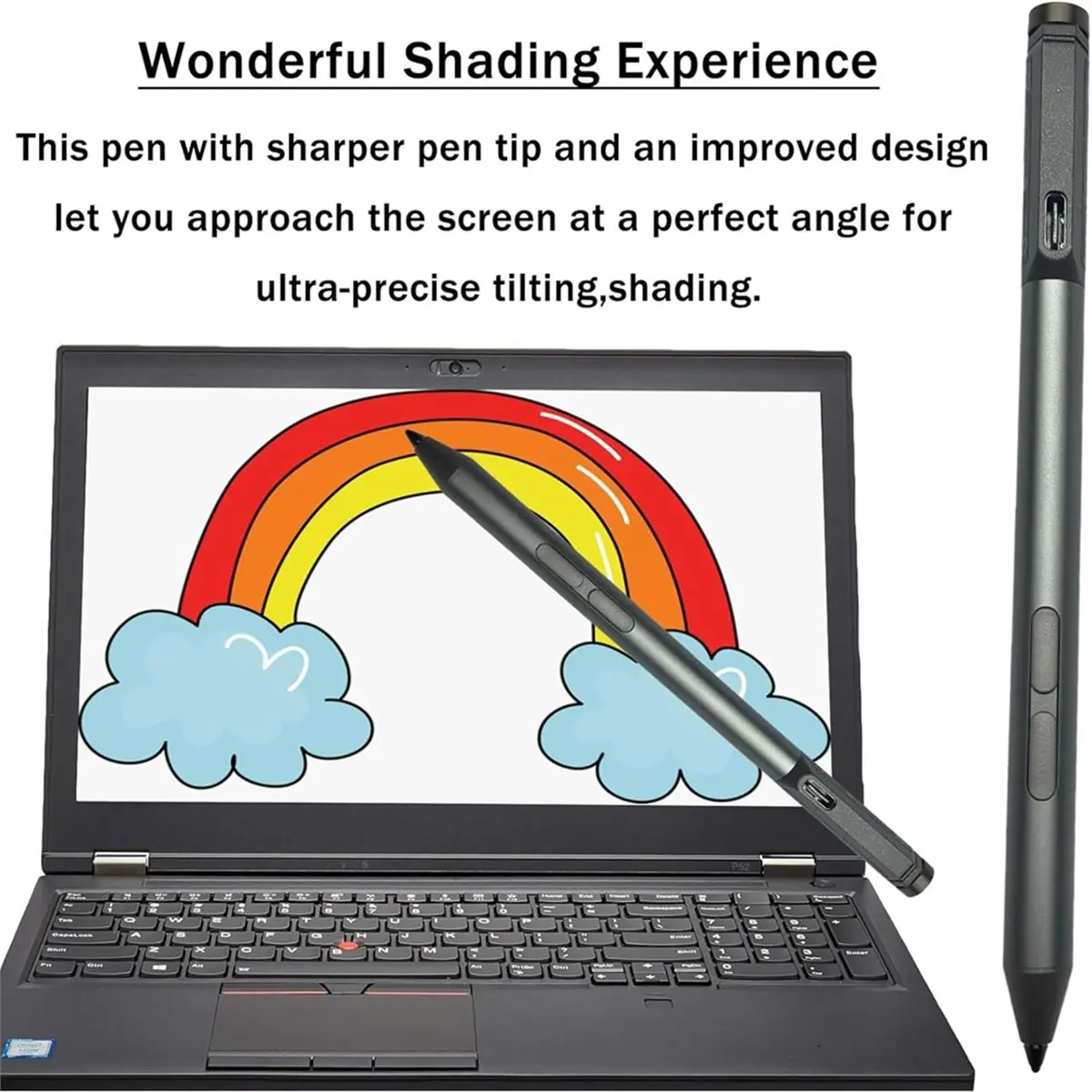 Stylus Pen Replacement for MIIX 520 YOGA 730 14C 15 C740 X1 920 7 6 720 with Bluetooth 4096 Pressure Sensitivity
