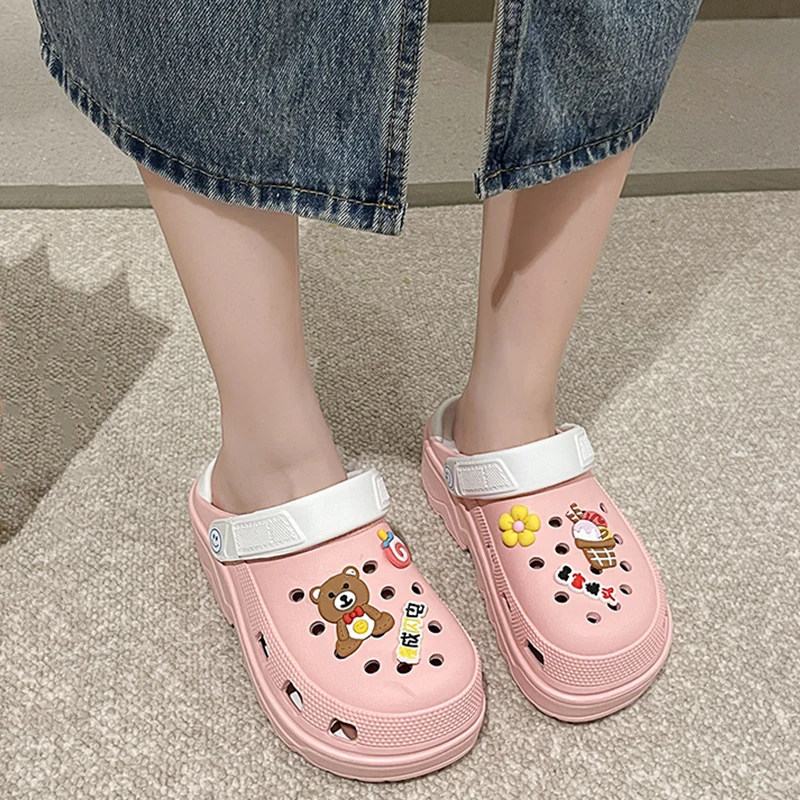 Women's Sandals Summer Outdoor Slippers EVA Soft Sole Garden Shoes Indoor Slippers Thick Sole Beach Sandals Girls Garden Shoes image 6