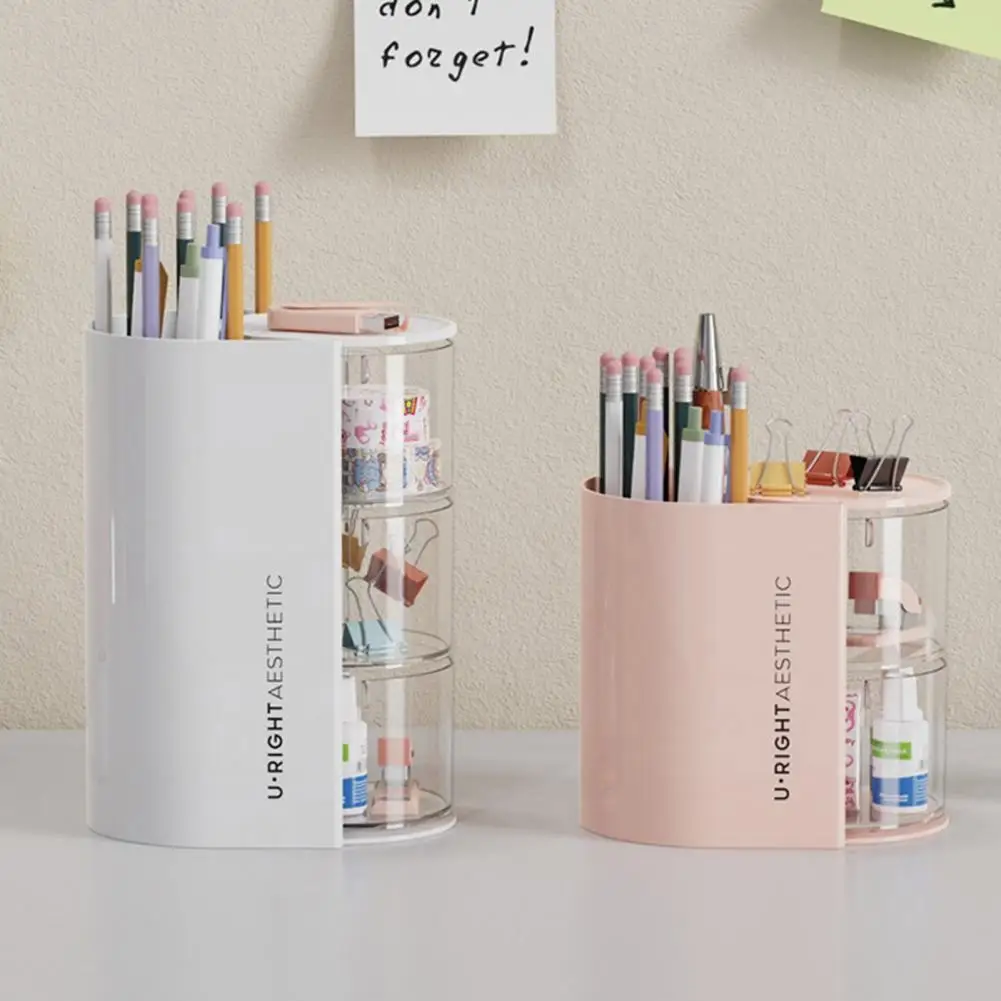 Makeup Sponge Storage Box Transparent Makeup Sponge Holder Rotary Powder Puff Organizer Box Transparent Multi-layer Cosmetic
