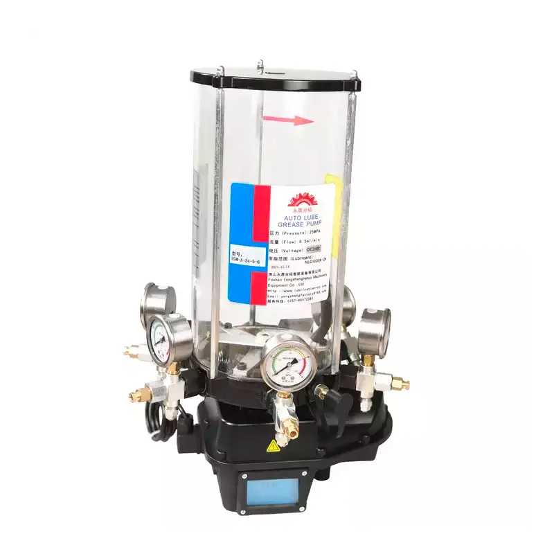 5 Outlets Timer Controller Electric Piston Grease Pump With Agitator For Machine Tool Engineer Heavy Machine Lubrication