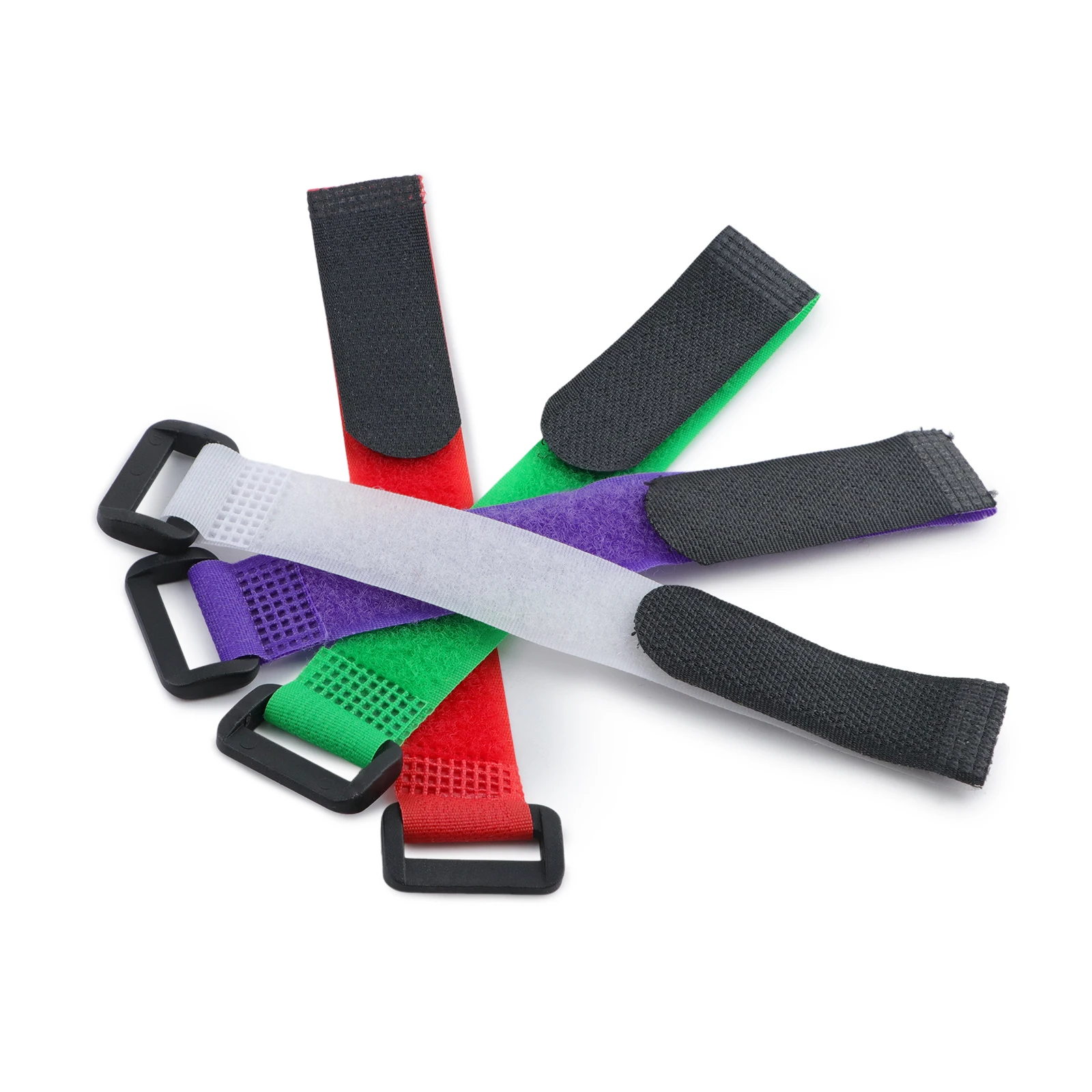 10~200pcs Reusable Hook Loop Nylon Cable Ties with Buckle Wire Organizer Self Adhesive Wrap Plastics Bundle Belt Fastener Straps
