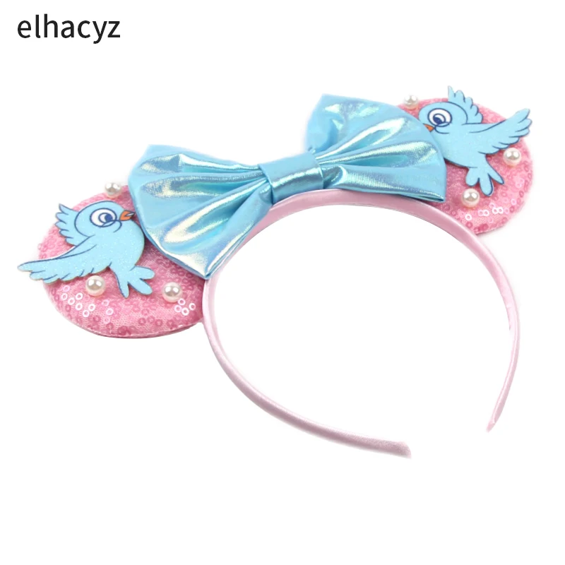 Neuestes modisches, süßes Haarband mit Mausohren für Kinder und Erwachsene, Festival, Party, Cosplay, Pailletten, gestricktes Haarband, DIY-Haaraccessoires – Detail 5