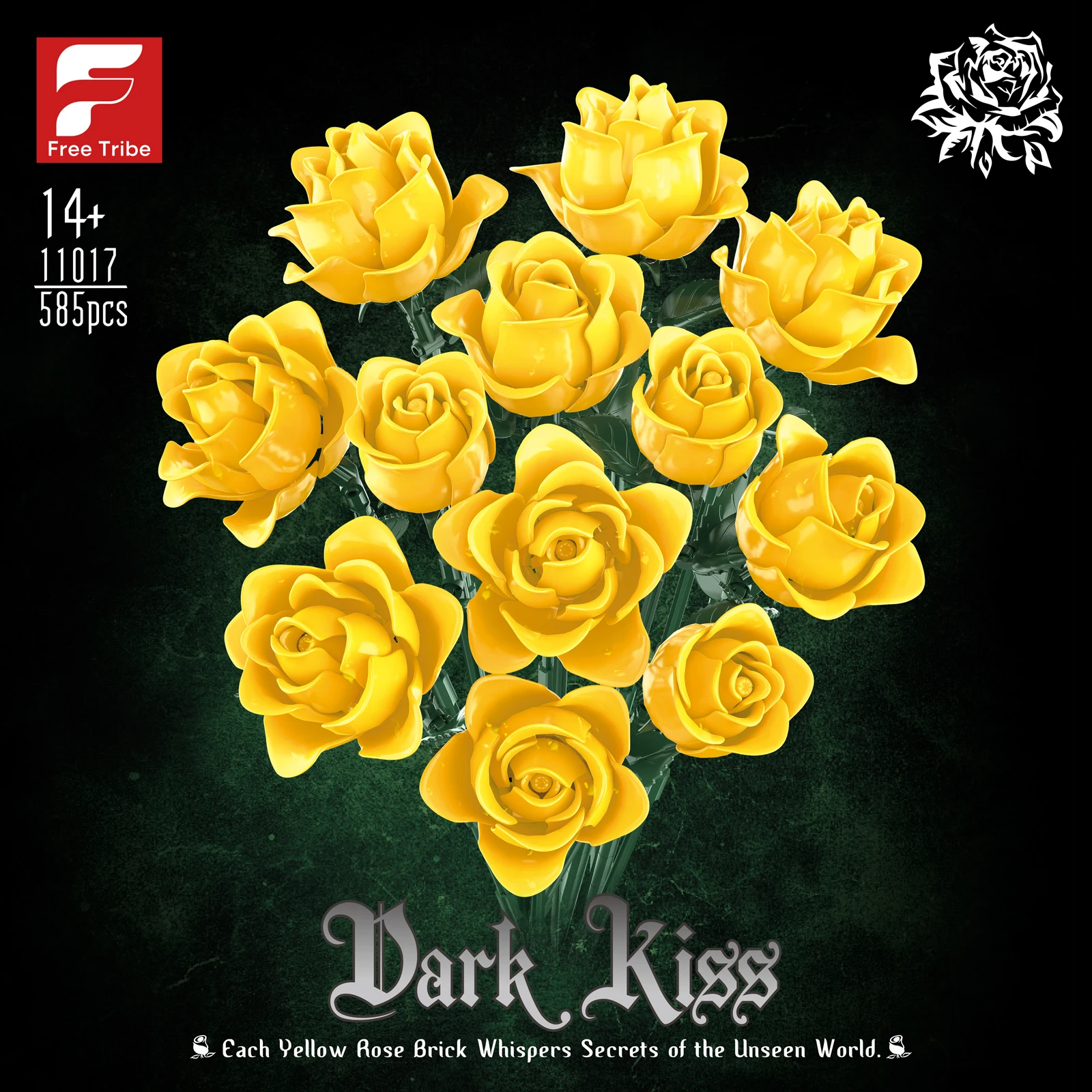 12 قطعة الأزرق/الأصفر/الوردي/الأسود روز اللبنات باقة النبات مقلد الورود الزهور القوطية ديكور المنزل هدايا فريدة الاطفال اللعب