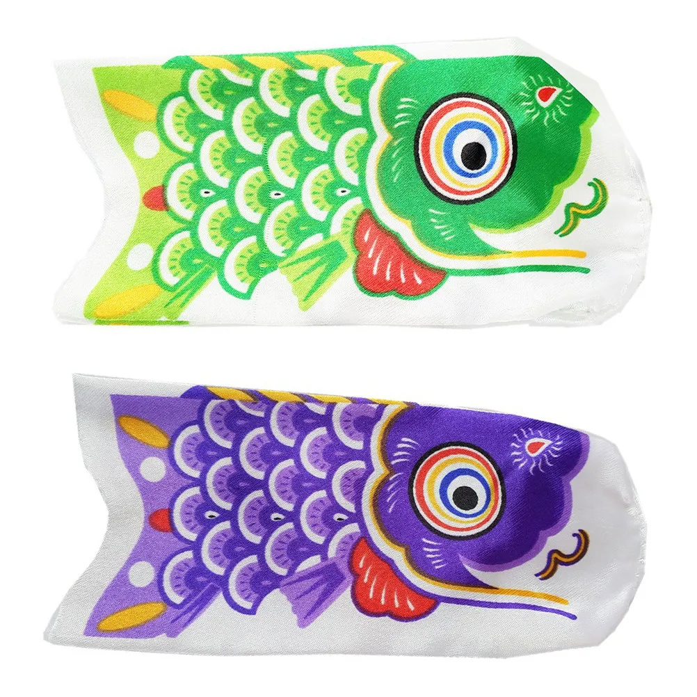 7Pcs Colorful Japanese Koinobori Carp Wind Sock Flag Dye Sublimation Printed Waterproof Outdoor Decoration for 's Day