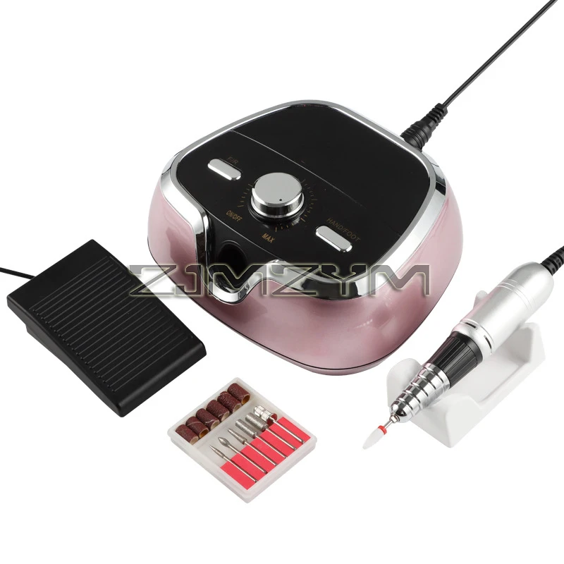 35000 دورة في الدقيقة آلة حفر الأظافر المهنية آلة تلميع الأظافر 65 واط الكهربائية مانيكير الملمع مسمار أداة فنية #3