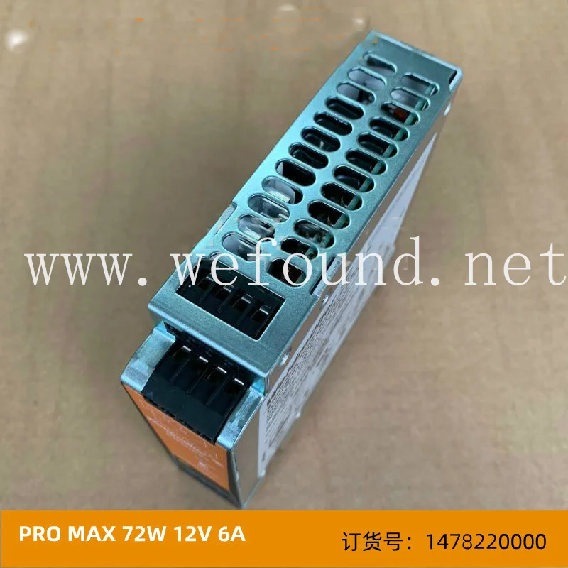 Original For Weidmüller Rail Switching Power Supply Single Phase, 100% Tested BeforeShipment 1478220000 PRO MAX 72W 12V 6A