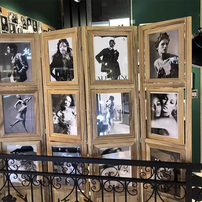 

American solid wood mobile European partition living room retro black light luxury suitable for bedrooms and living rooms