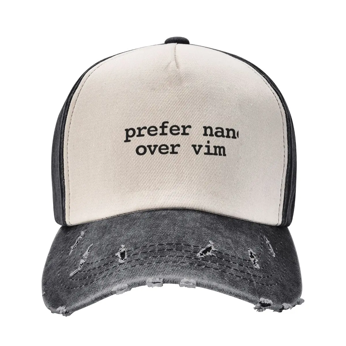 

I prefer nano over vim Baseball Cap Kids Hat fashionable western Hat Ladies Men's