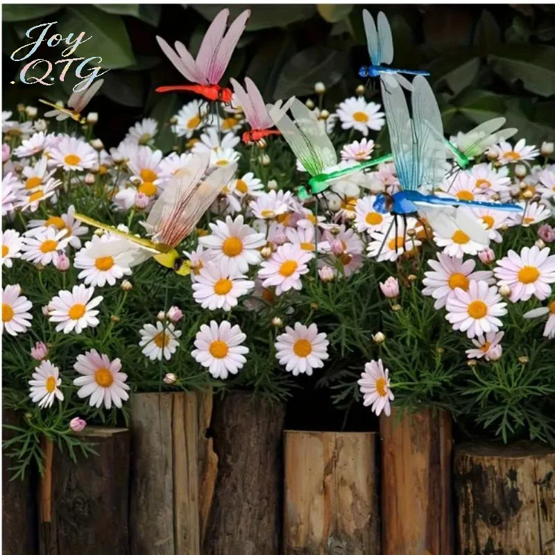 Hot 1Pc/4Pcs Simulation Dragonfly Clip Bug Deterrents Realistic Dragonfly Hat Clip Bug Repellent Dragonfly Home Garden Decor