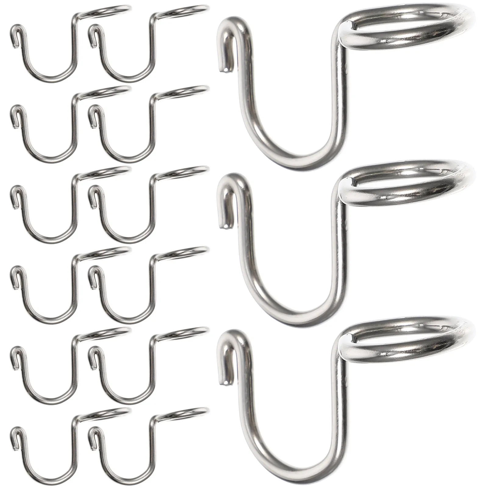 15Pcs Smooth Round Corner Hanger Extender Hooks Space Saving Clothes Organizer Connector Hooks Stackable Multi Layer Hanging