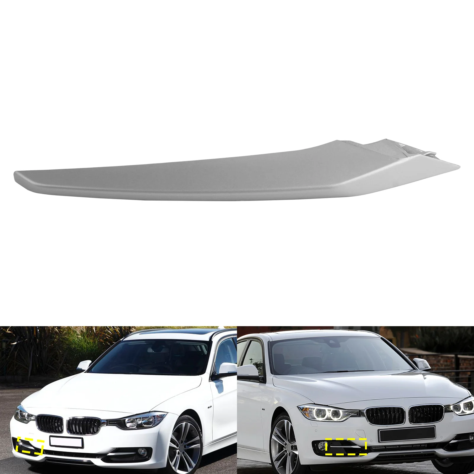 

Front Bumper Fog Light Grill Grille Trim Strip Left Side For 2013-15 BMW F30 F31