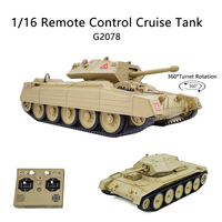 G2078 1/16 Crusader Tank Model Saet 360° Simulation Sound and Action Effects Turret Tank Military Model Children's Toy