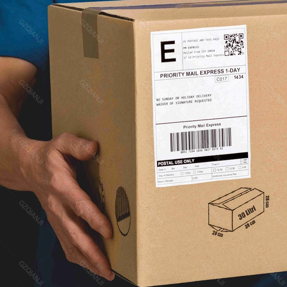 500pcs 4x6" Thermal Label Paper 100pcs Adhesive Sticker Thermal Paper Holder Stand For Shipping Label Express Barcode Print