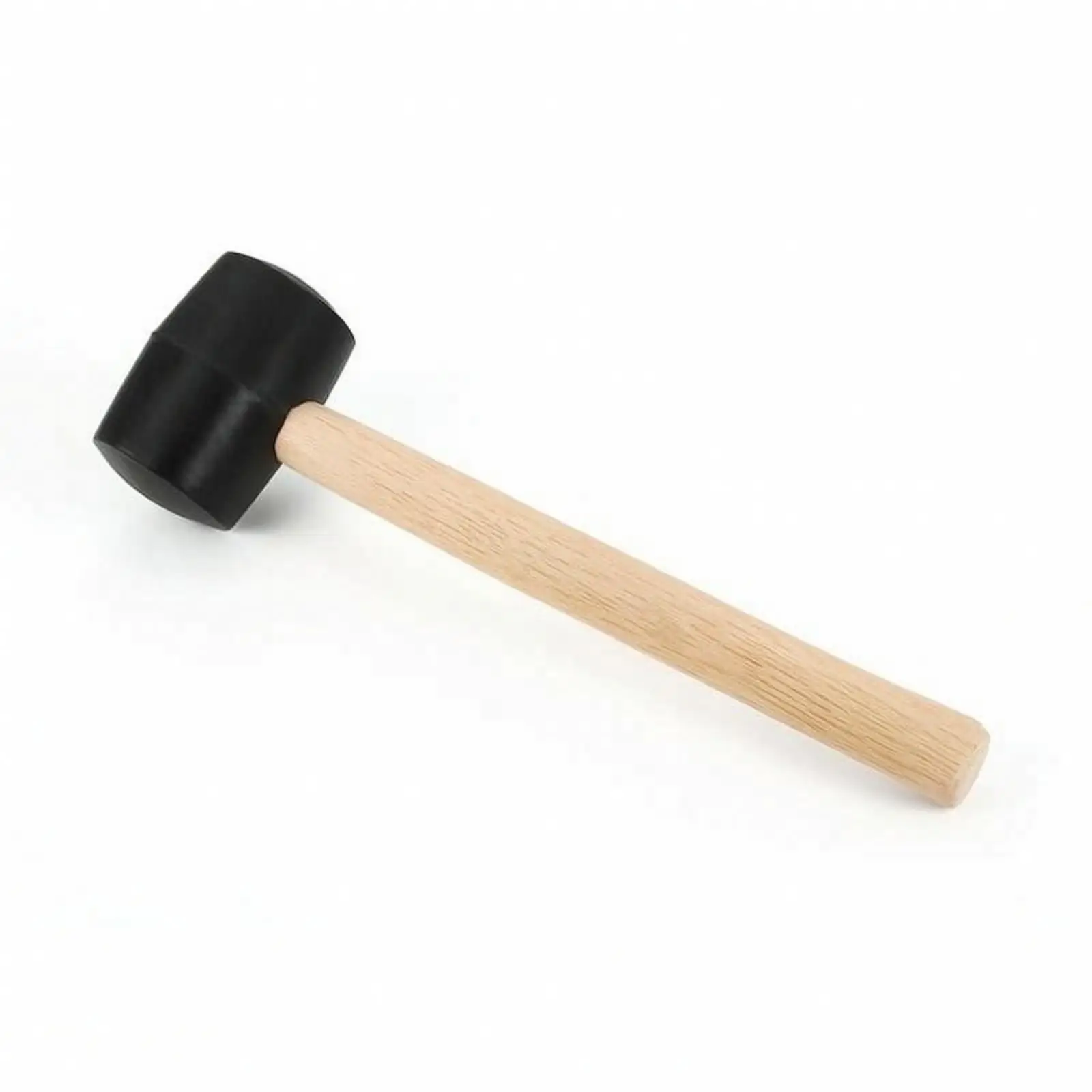 Wooden Mallet Rubber Head Striking Tool Non Marring Hammer for Tile Work and Home Workshop Use