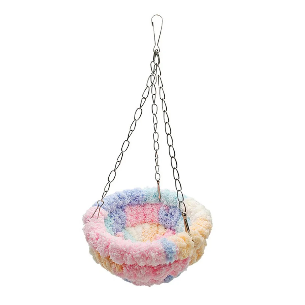 1 Parrot Nest Bird Nest Sleeping Nest Forest-Style Hammock Bird Cage Hanging Nest Plush Nest Small Bird Supplies Swing Warm Bird - view 6
