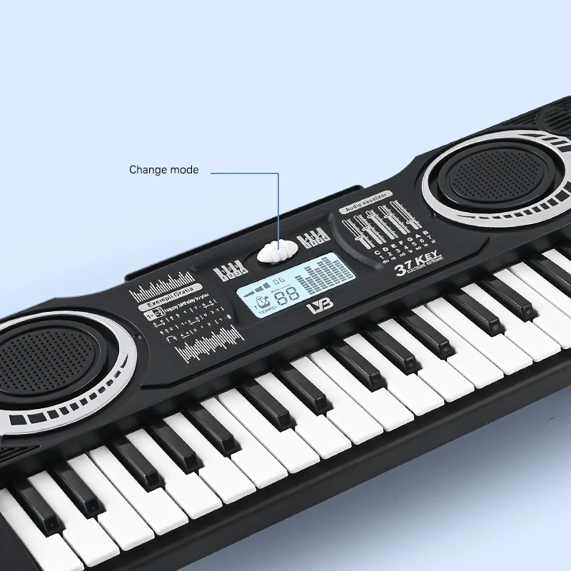 Digitales elektronisches Klavier für Kinder, pädagogisches Spielzeug, tragbar, 37 Tasten, digitale elektronische Klaviertastatur, Kinder-Musikinstrument-Spielzeug