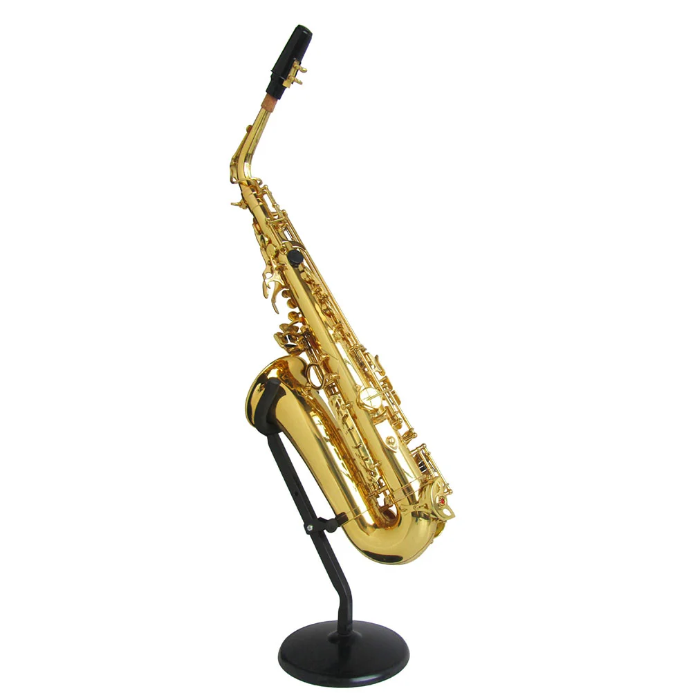 

Saxophone Stand Alto Rack Displaying Microphone Practical Desktop Ski