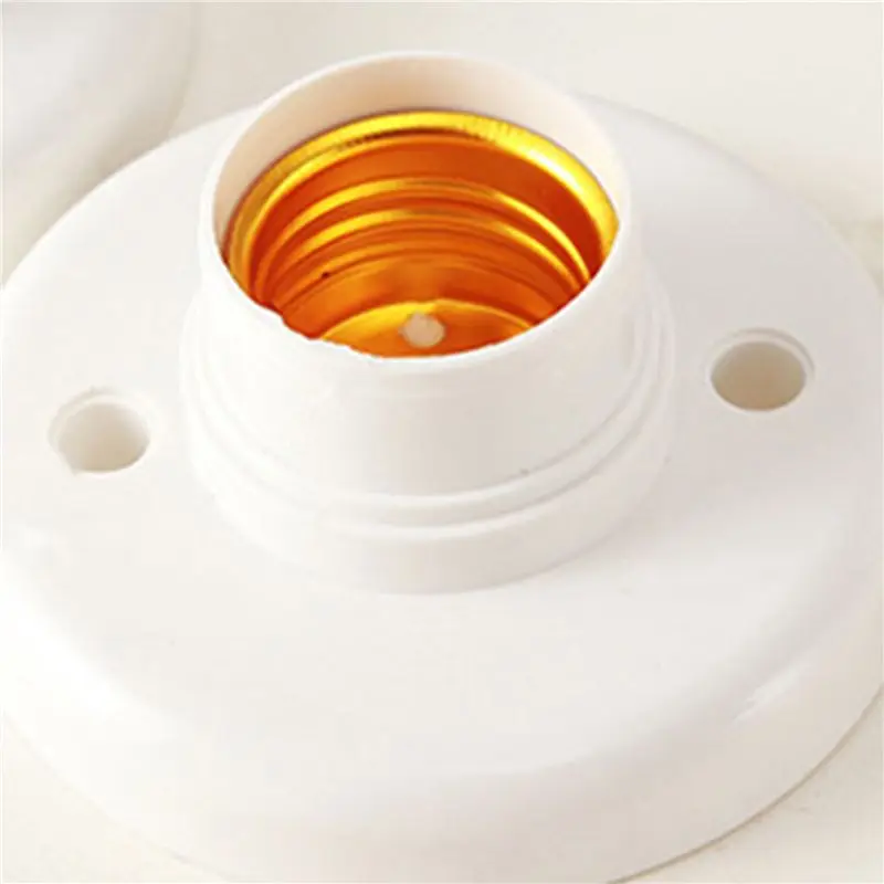 60Pcs E27 Plastic Screw Lamp Holder Round Lamp Holder Bulb Socket Holder Adapter