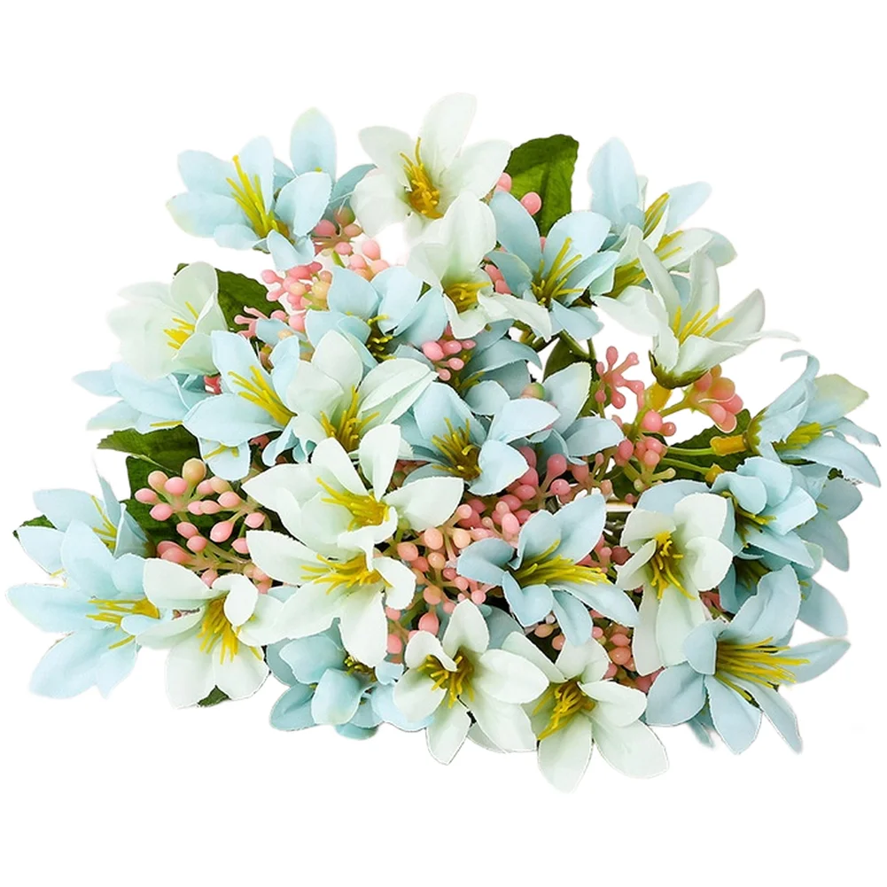 18 Piece Silk Artificial for lily Bouquet 32cm Height for Living Room Dining Room Wedding Hall and Photography Backdrop