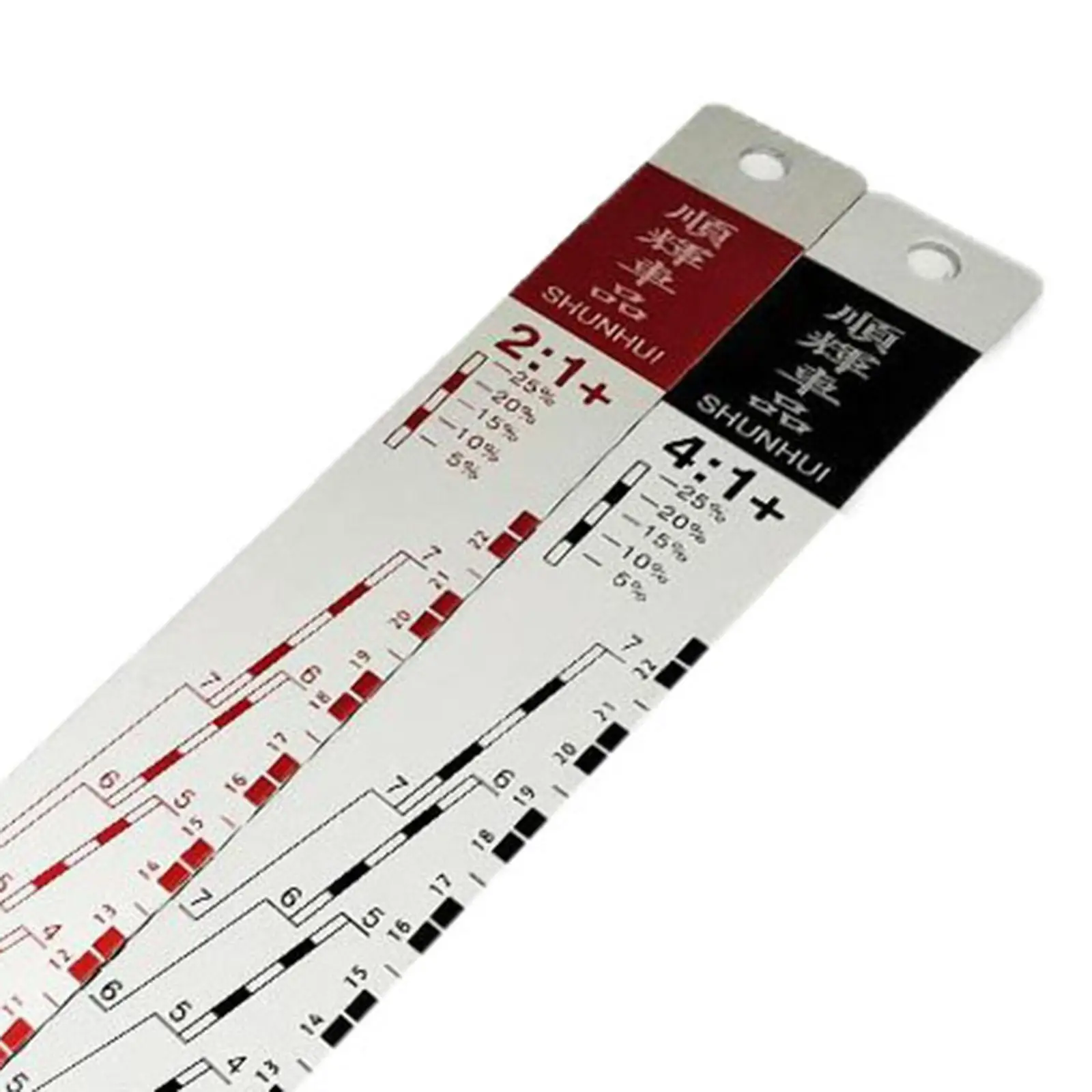Paint Mixing Ratio Ruler 2:1 and 4:1 for Car Paint Automotive Coatings