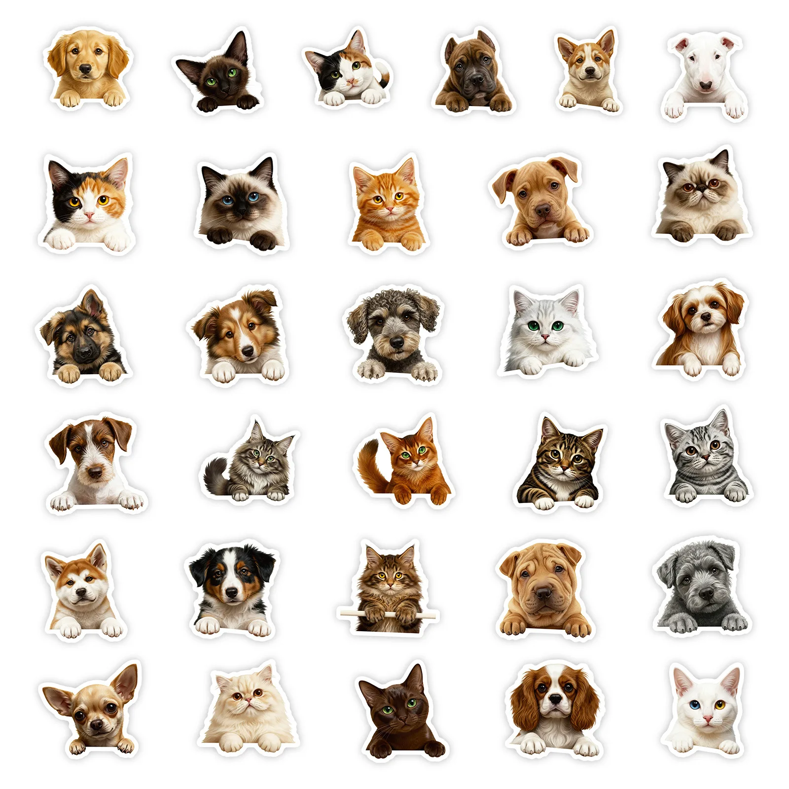 10/56 Uds nuevos pegatinas de gatos y perros lindo juguete de Graffiti DIY guitarra refrigerador teléfono maleta para portátil taza de agua monopatín