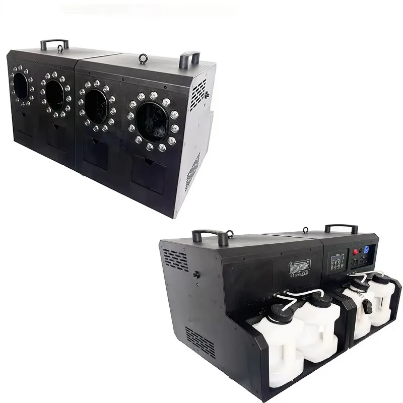 DJ LED Smoke Bubble Fog Machine with Remote Control 8CH DMX Multicolor Lights 3000W Power for Party Haze Effects
