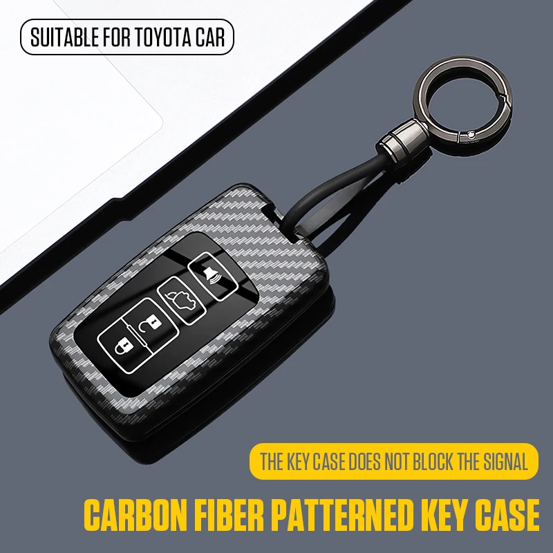 Car Key Fob Cover Fits Toyota Land Cruiser LC300, LC200, FJ Cruiser, Prado, Highlander, RAV4 Remote Key Protective Shell