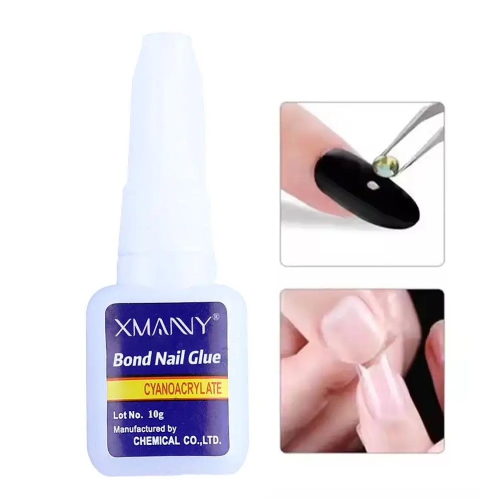 3 stücke 10g Große Kapazität Schnell Trocknend Nagel Kleber Falsche Nägel Starken Klebstoff Nägel Spitze Gel Langlebig wasserdicht Nail art Werkzeug