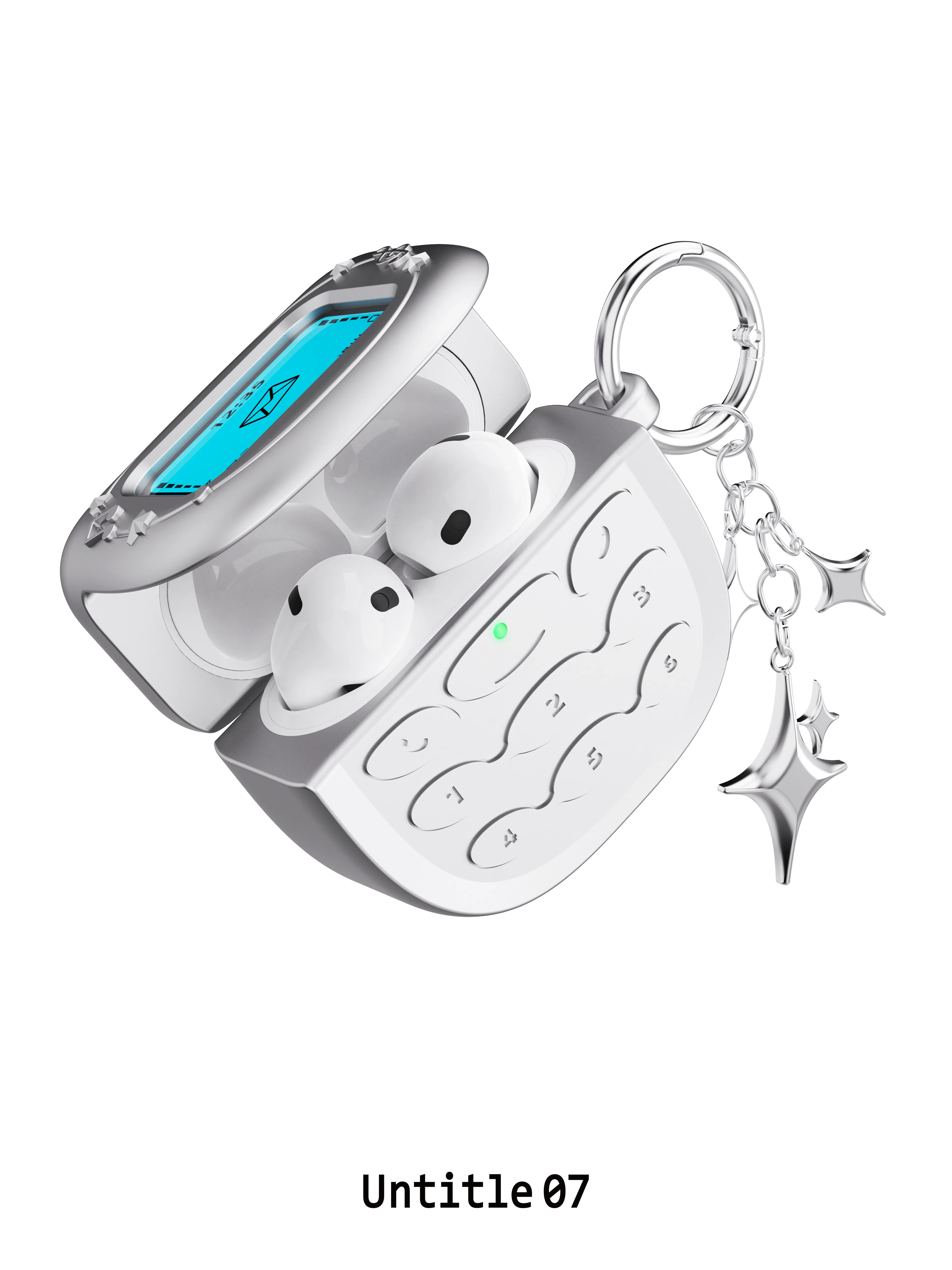 Custom Defy Define Untitle07 Clamshell Y2K Case, Retro Flip-Phone Earbud Cover for Apple AirPods Pro 3 4 5, Kawaii Premium
