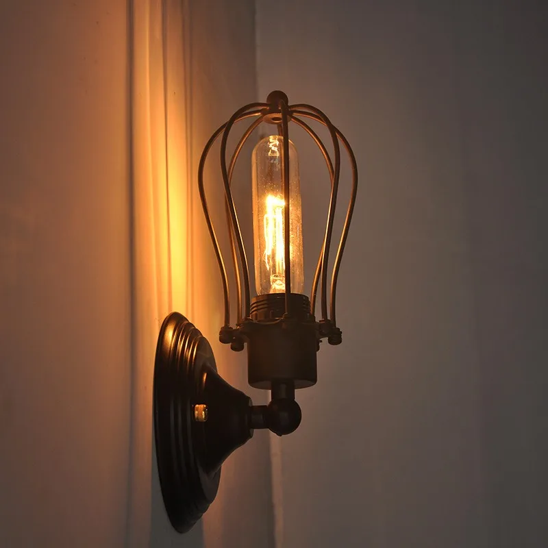 

Vintage industrial style grapefruit wall lamp, bedroom balcony aisle, Edison light bulb wall lamp