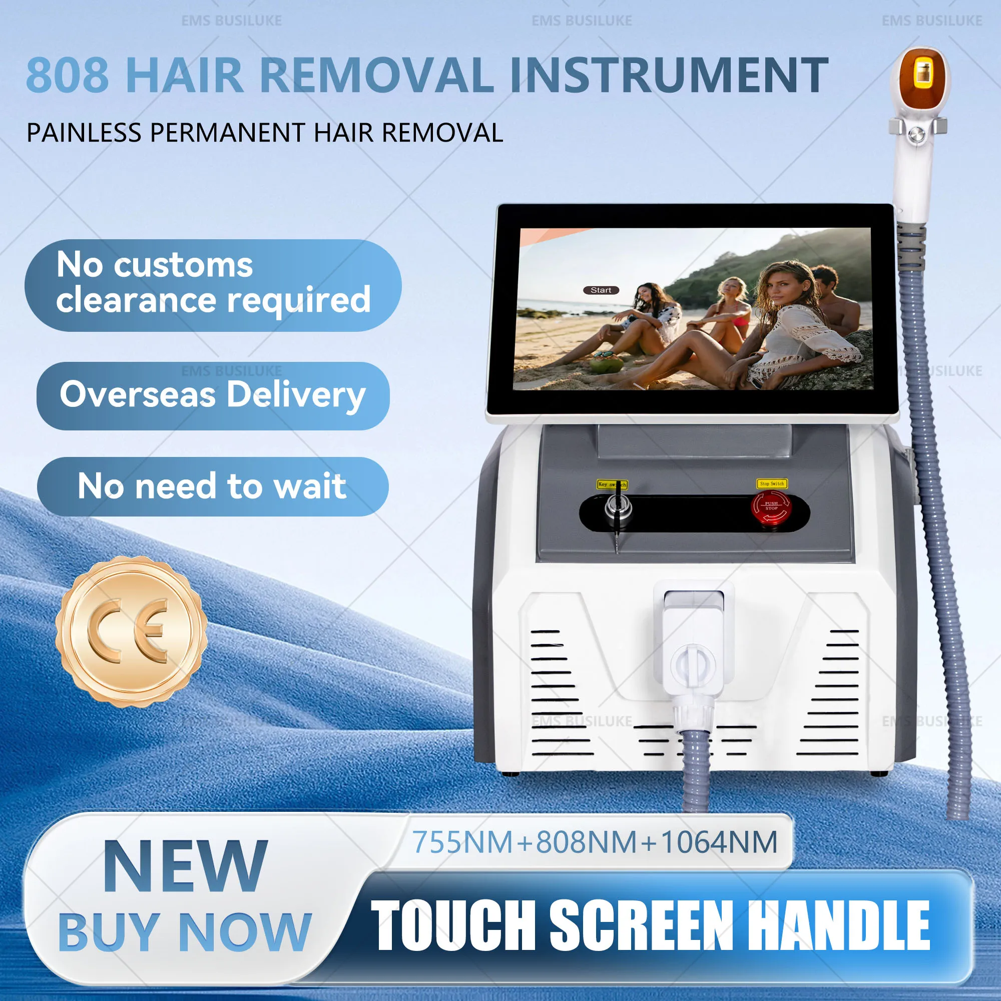 

NEW 3800w Diode Laser Sapphire 808 Cold Painless Hair Removal Laser Tattoo Pigment Spot Removal High Power For Face Whole Body