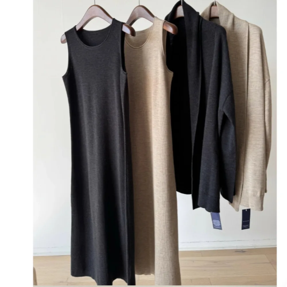 Winter Loose Wool Knit Shawl Cardigans White Cardigan