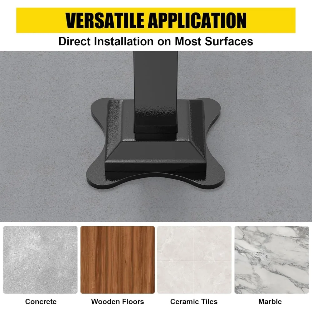 درابزين سلالم من الحديد المطاوع في الهواء الطلق للشرفة، يناسب خطوة 1-2، نمط انتقالي، مناسب لخطوات الخرسانة أو الخشبية #4