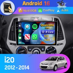 Android 16 Car Radio For Hyundai i20 PB 2012 2013 2014 Carplay Auto Multimedia Player GPS Video WIFI+4G 2 Din Navigation Stereo