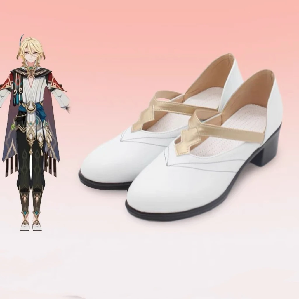 Gioco Genshin Impact Kaveh Scarpe Cosplay Stivali di Carnevale di Halloween Scarpe in PU Puntelli Cosplay Su misura