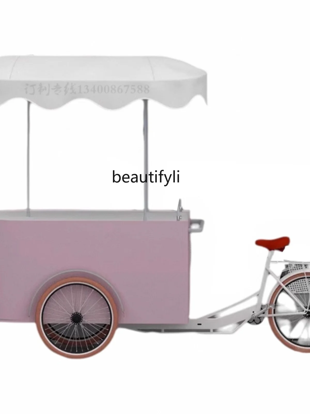 

Mobile three-wheeled multi-functional stall car Sales Gourmet BBQ Fried skewers Hand Push Breakfast Cart