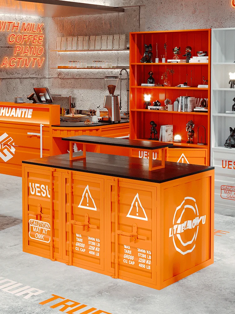 

Store Storage Cabinet Double-sided Sample Shelf Product Ladder Cabinet Industrial Style Creative Nakajima Display Stand