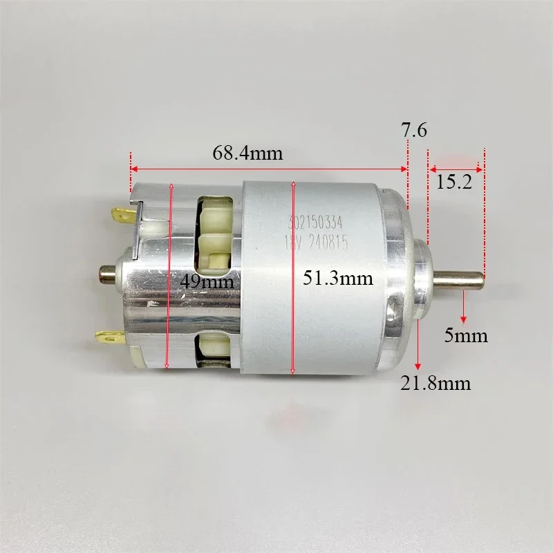 

RS-887 Motor DC 12V 18V 19700RPM High Speed High Power Double Ball Bearing 48mm Motor Carbon Brush Electric Drill Garden Tool