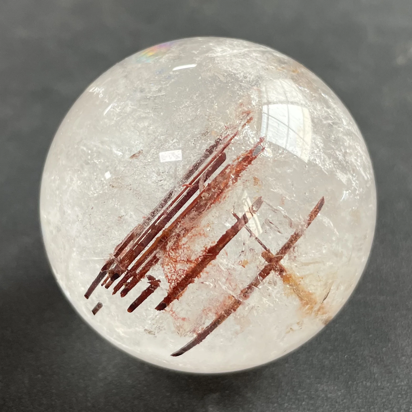 220g Natural Stone Tourmaline Crystal Ball Polished Clear Quartz Sphere Reiki Healing Room Decor Y1580