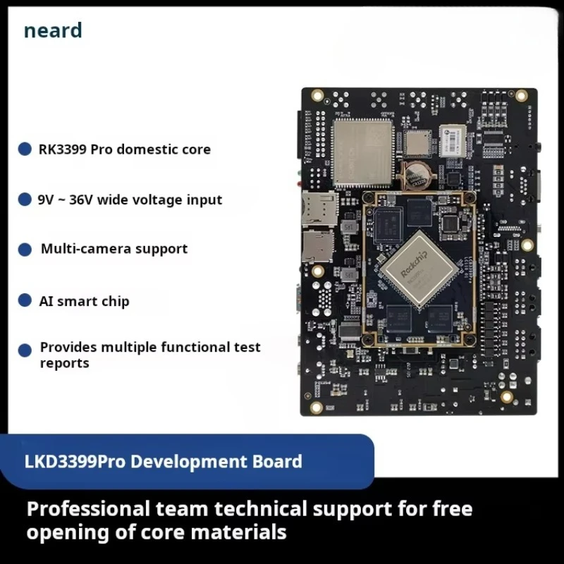 Chipboard Neardi LKD3399Pro Development Board RK3399Pro Mainboard, Embedded IoT, Evaluation Industrial Control Computer, NPU