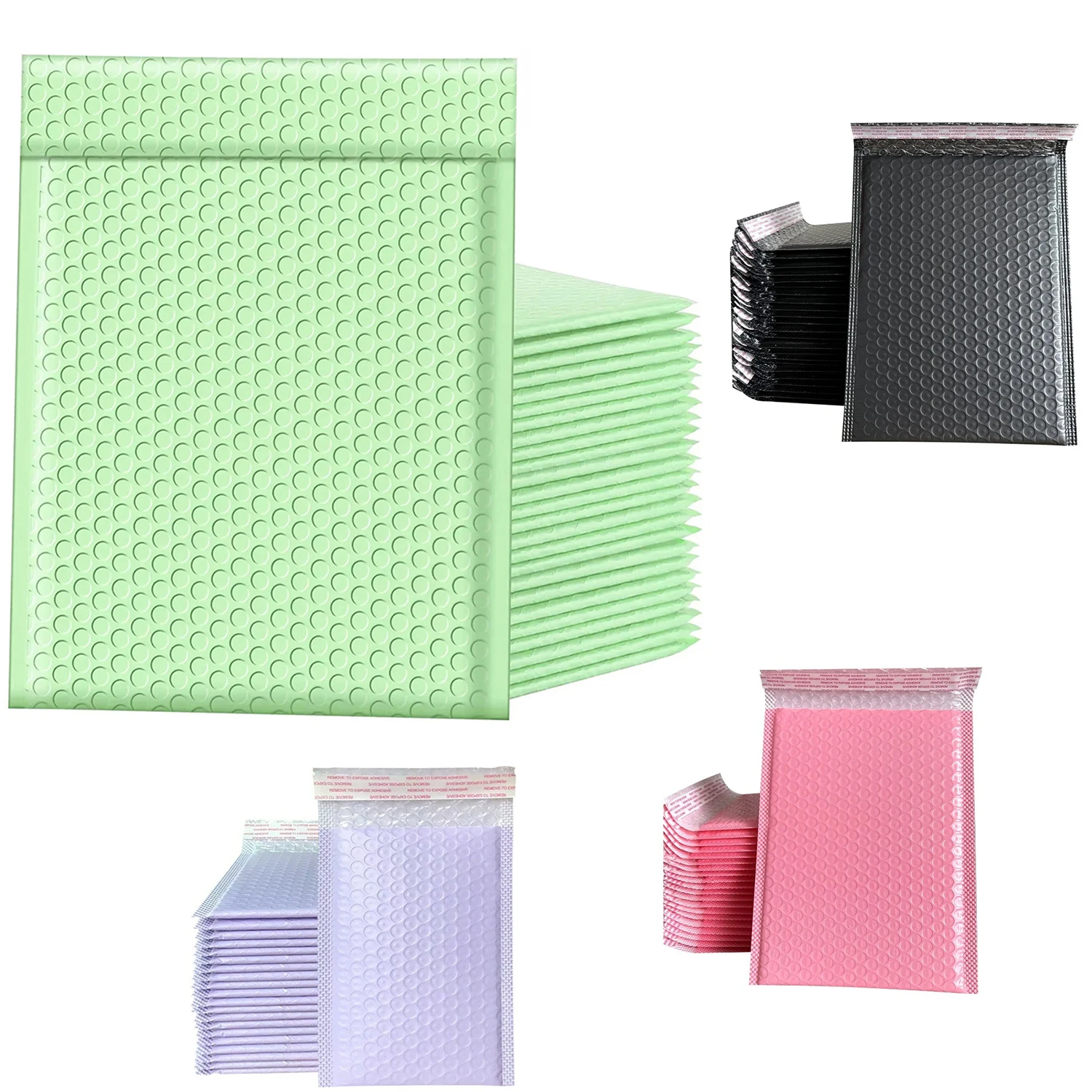 

100 шт. черных почтовых конвертов с пузырчатой пленкой для упаковки и отправки, самоклеящиеся конверты для доставки