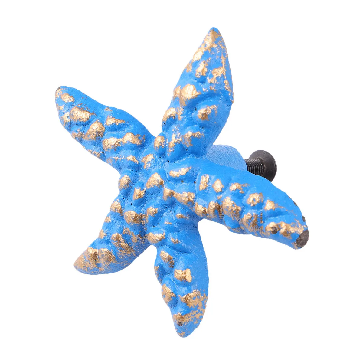 

1Pcs Blue Sea Star Knob Ocean Theme Drawer Pull Sky-Blue Retro Decorative Handle for Cabinet Wardrobe Furniture 's Room