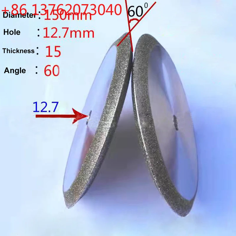 

Diamond Grinding Wheel Double Bevel Angle Grinding Disc 150x12.7 Hole 60 Degree