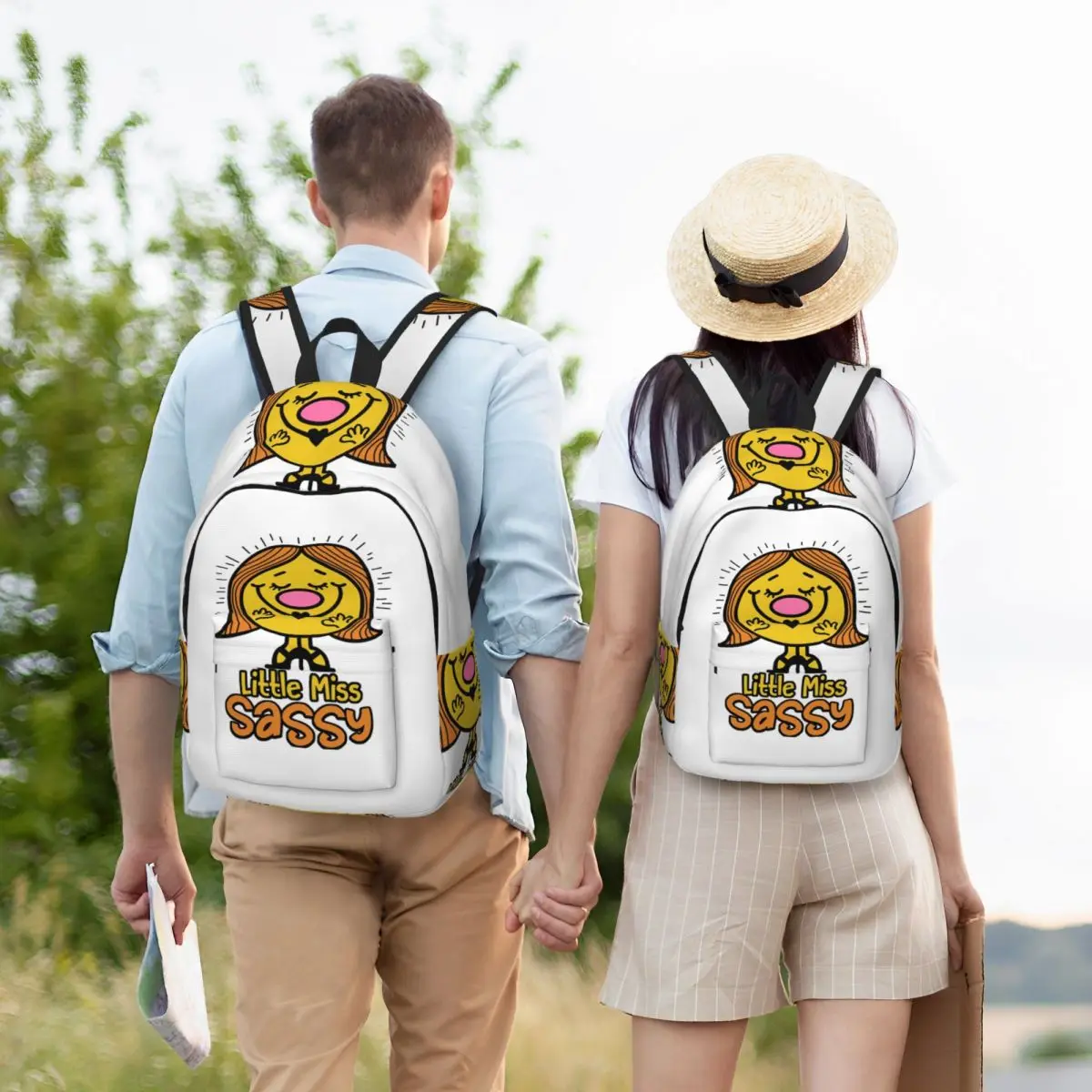 Little Miss Sassy Backpack Student BookBag Children School Bag Computer Shoulder Bags for Men Women
