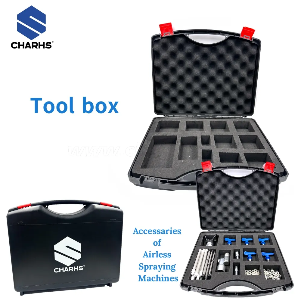 Airless Spray Machine Accessories Toolbox For Storage Organizers Nozzle Seat Spray Gun Filter Scree Universal Joint Head Gasket