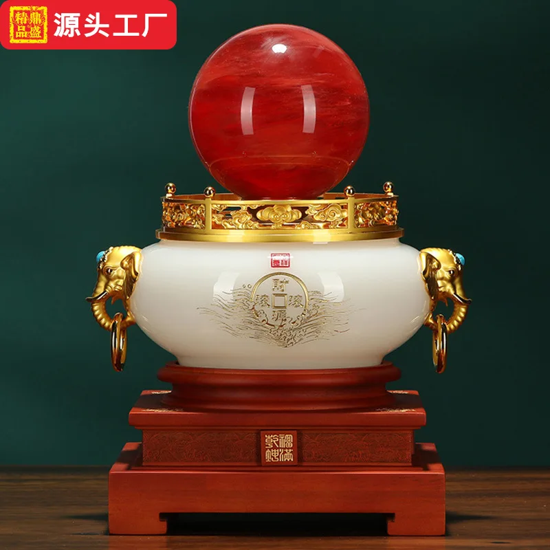 PYJ lucky cornucopia lucky ornament Chinese home high-end decoration company opening gift transfer crystal ball
