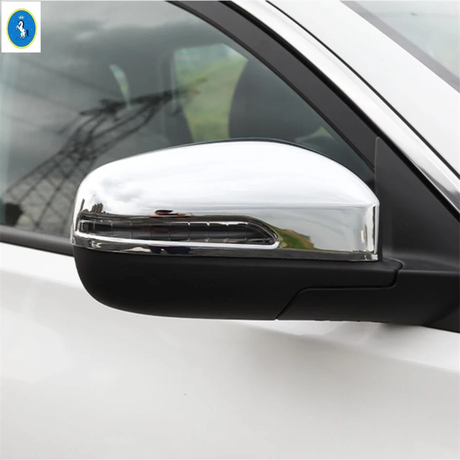 Car Rear-View Mirror Rain Eyebrow Frame Decor Clear Shade Cover Trim For Chery Tiggo 7 / 8 Pro 2021 2022 2023 Shiny Accessories