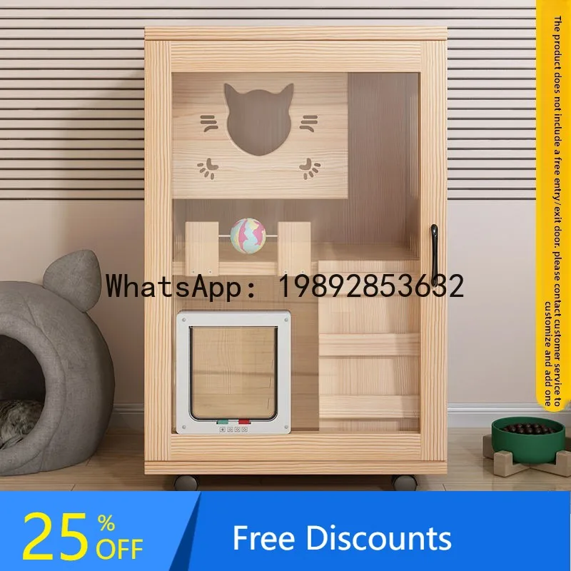 

CZ Home Cat Villa Space Free Cat House Indoor Integrated Cabinet Extra Large Cat Cabinet